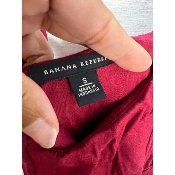 Banana Republic Peplum Cami Top Red Sleeveless Scoop Neck‎ Small - Picture 3 of 4